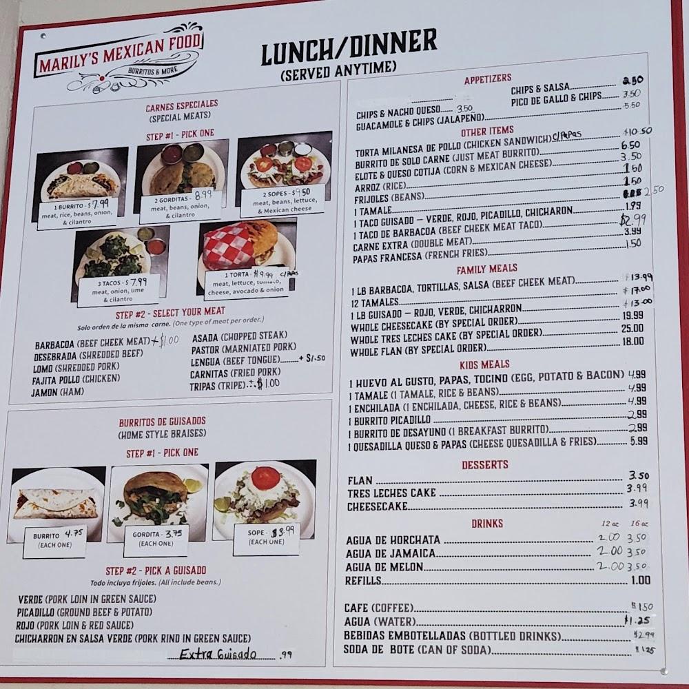 Marily's Mexican Food 3 Tacos